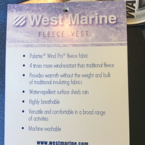 WEST MARINE Large PolarFleece ColorBlock Blue Full-Zip Cozy Fall Hike Camp NEW - Picture 12 of 12